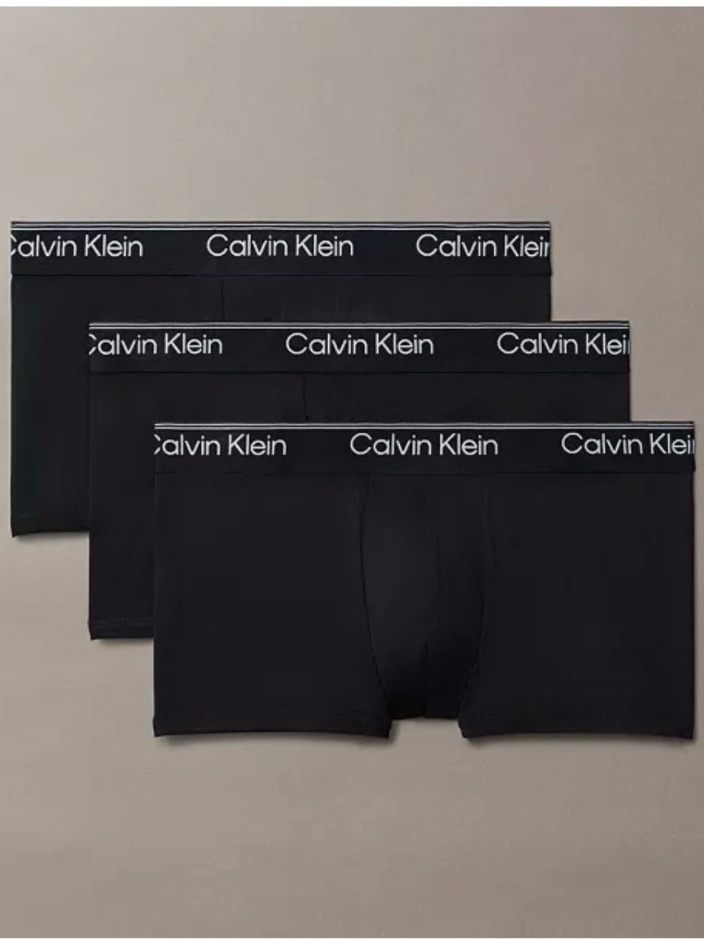 New Calvin Klein Men’s Black Microfiber Stretch Low Rise Trunks,3 Pack size S